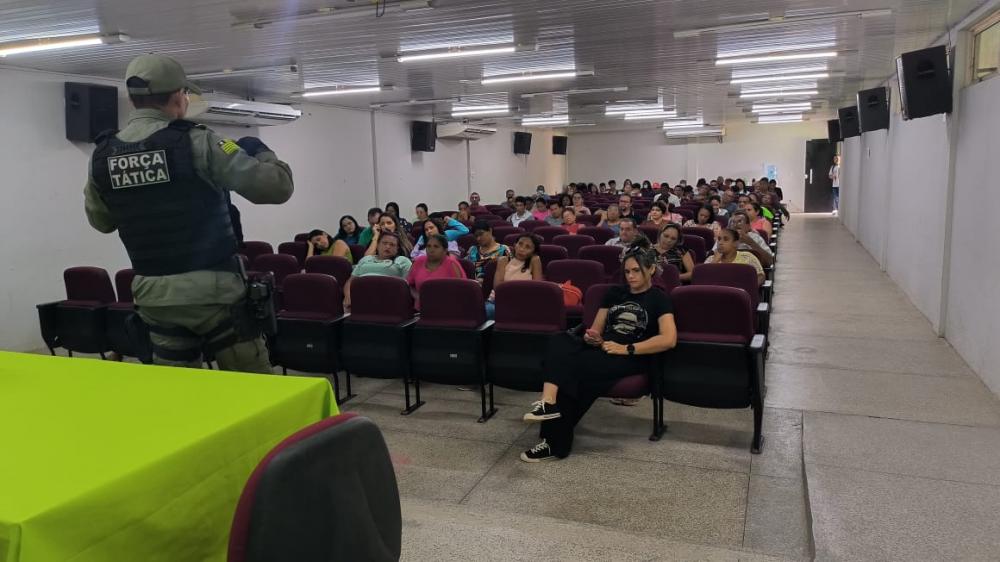 Sargento Giordano da PM realizou palestras no IFPI de Angical do Piauí