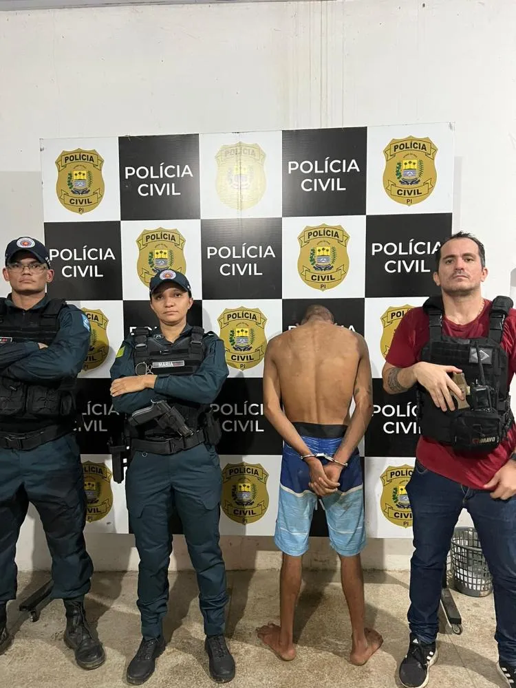 Polícia prende homem por tráfico de drogas e apreende adolescente que agrediu avô com pedrada na cabeça em Amarante