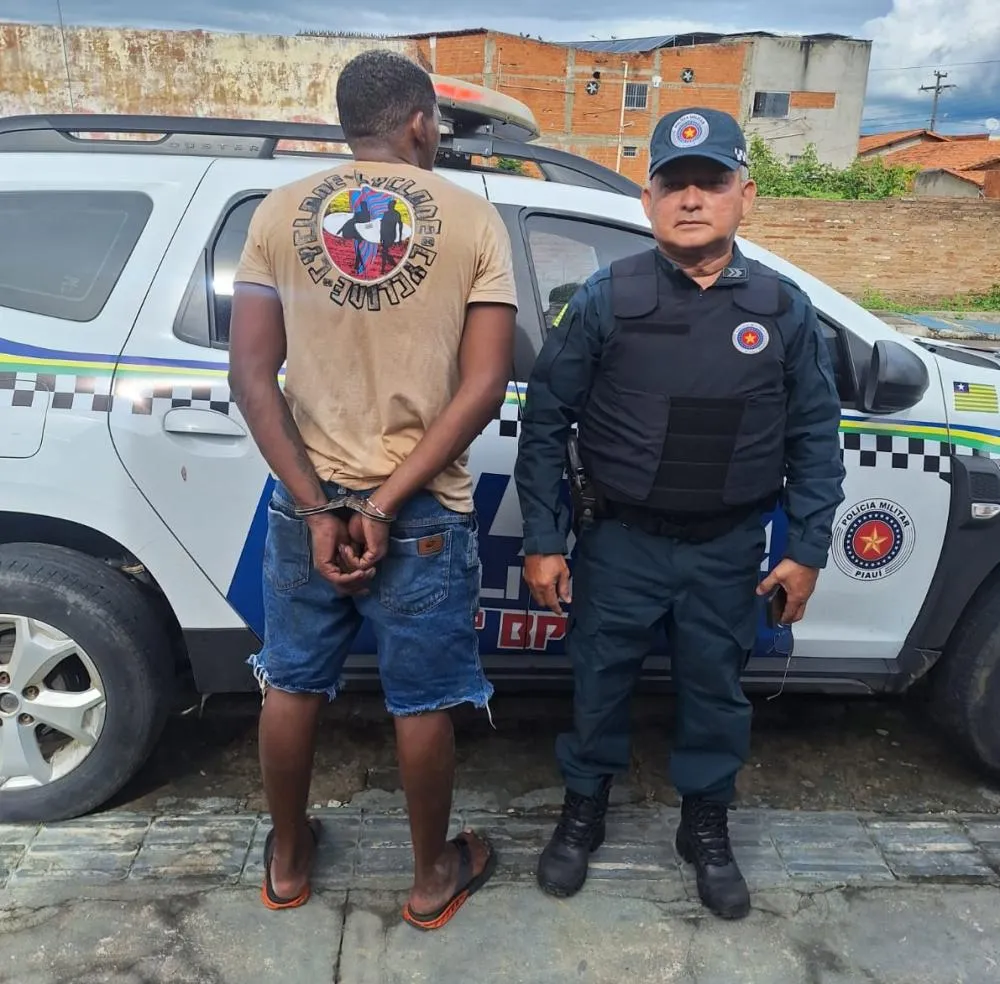 PM cumpre mandado de prisão e captura suspeito escondido dentro de casa em Agricolândia