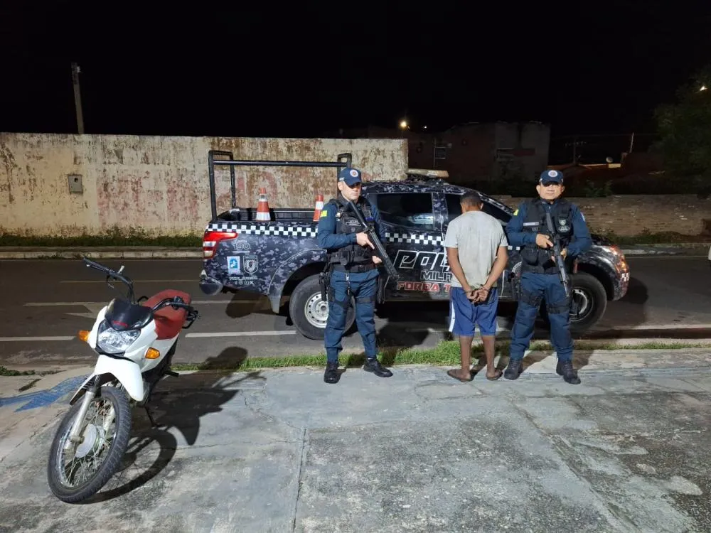 Força tática recupera motocicleta furtada e conduz suspeito à delegacia em Água Branca