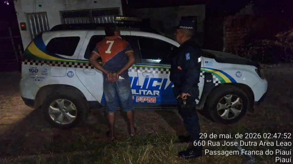 Polícia Militar conduz suspeito de estupro de vulnerável na zona rural de Passagem Franca